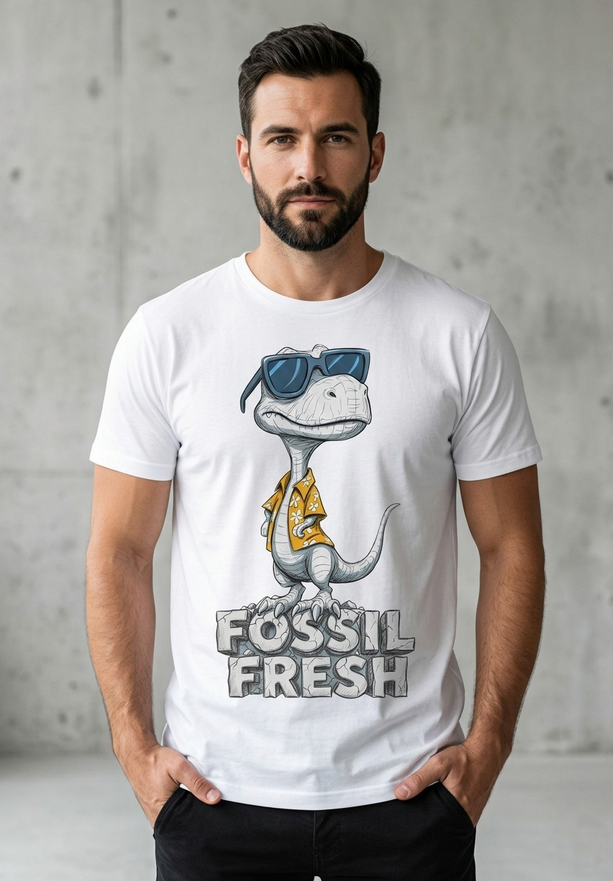Fossil Fresh Graphic T-Shirt – Cotton Casual Wear India