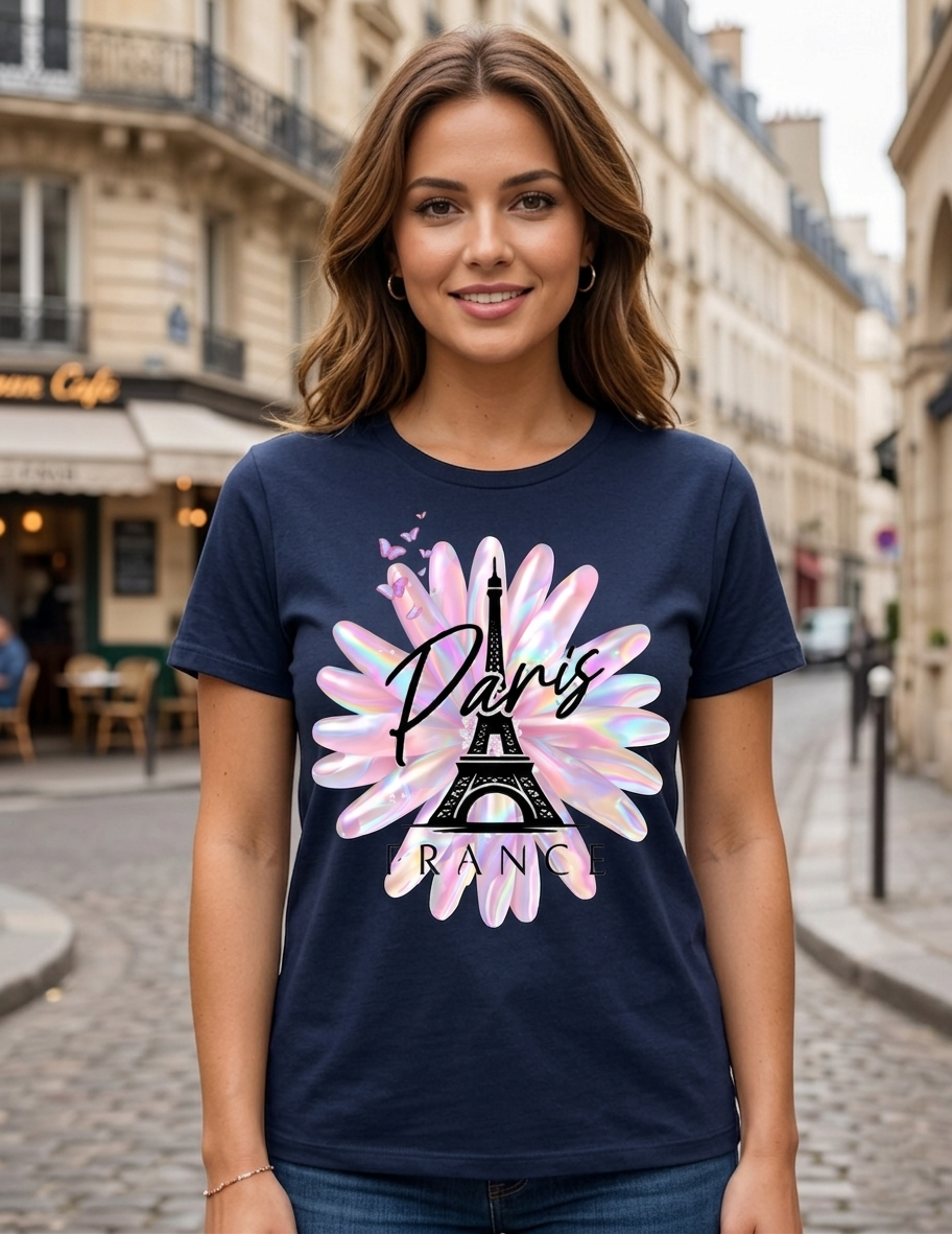 Paris Print T Shirt