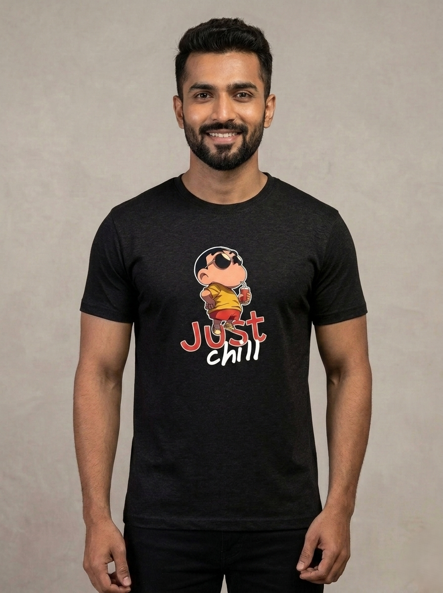 Men’s Just Chill Graphic T-Shirt – Cotton Casual Wear