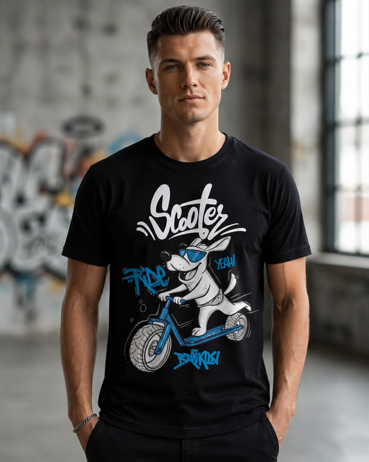 Men’s Scooter Graphic T-Shirt – Cotton Casual Wear India