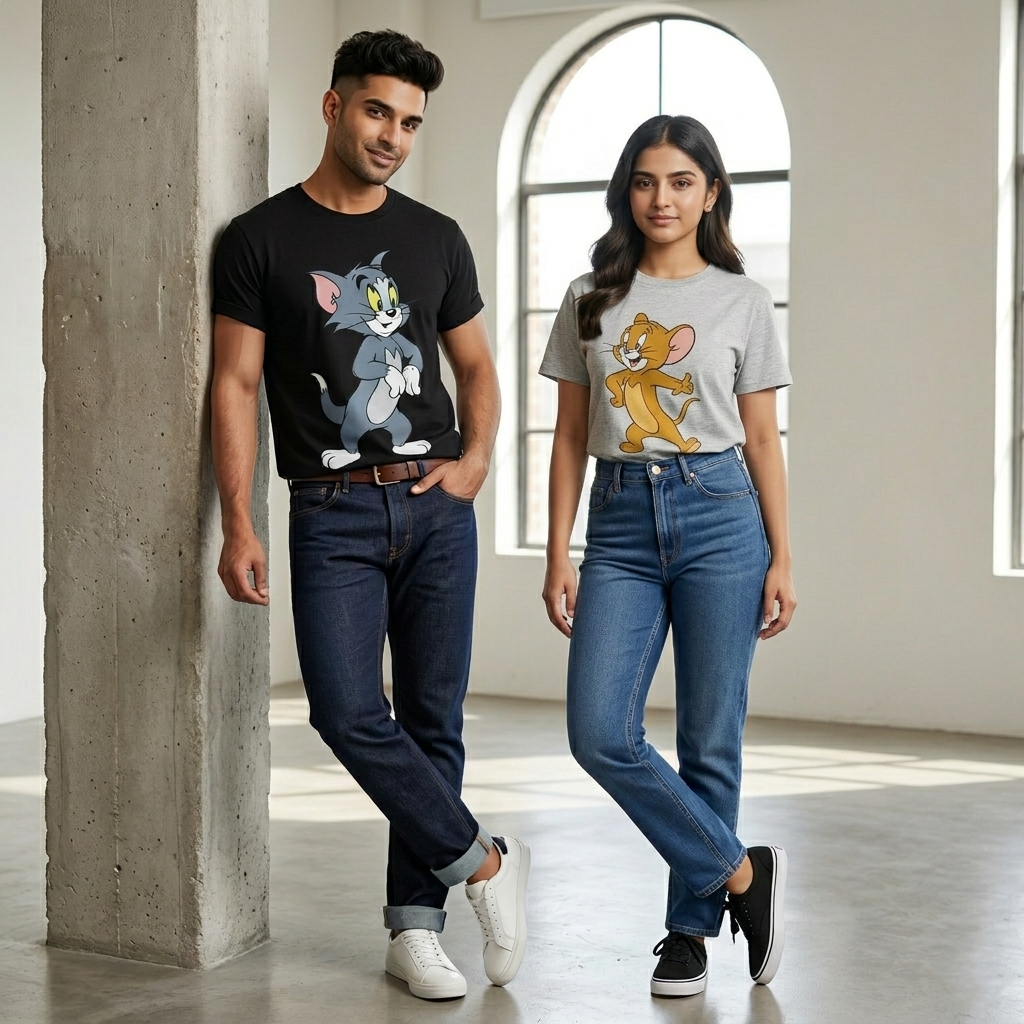 Tom and Jerry couple T shirt