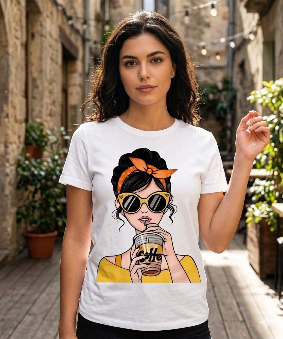 Women sipper Graphic T Shirt