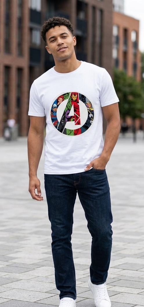 Men’s Superhero Graphic T-Shirt – Cotton Casual Wear India