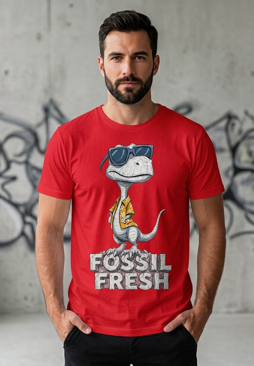 Fossil Fresh Graphic T-Shirt – Cotton Casual Wear India