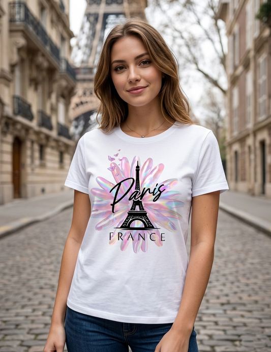 Paris Print T Shirt