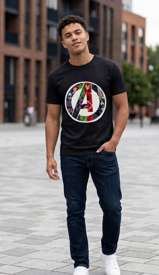 Men’s Superhero Graphic T-Shirt – Cotton Casual Wear India