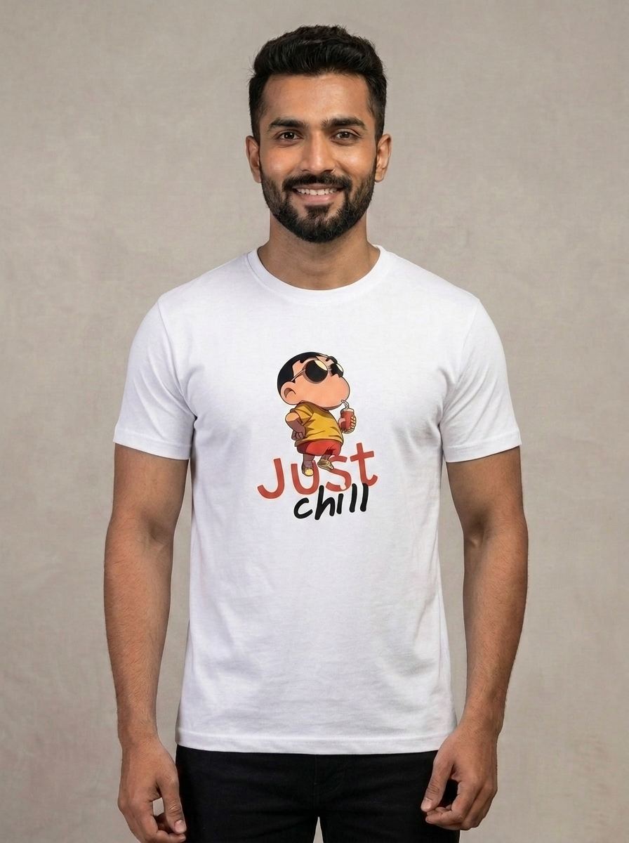 Men’s Just Chill Graphic T-Shirt – Cotton Casual Wear