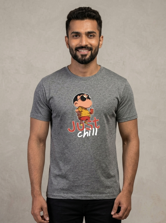 Men’s Just Chill Graphic T-Shirt – Cotton Casual Wear