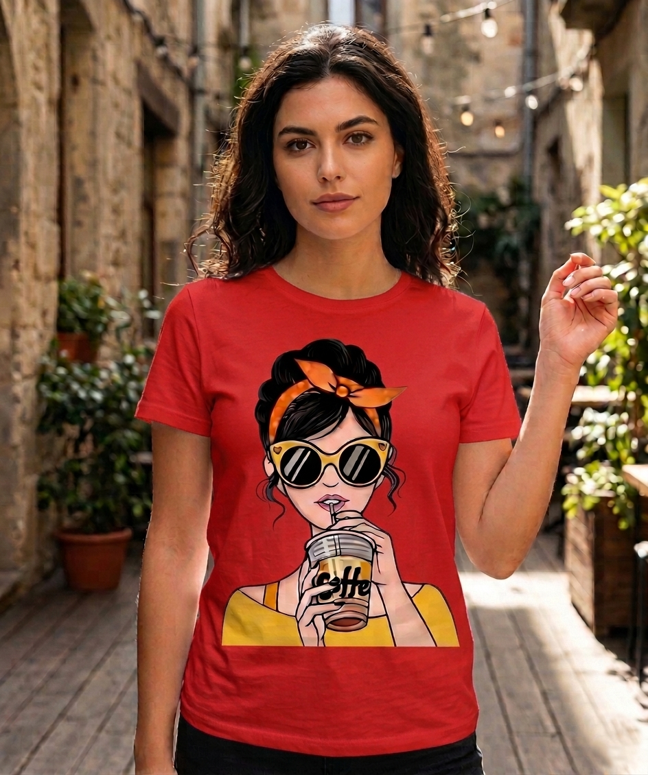 Women sipper Graphic T Shirt